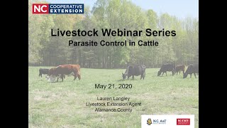 Livestock Webinar Series Parasite Control in Cattle [upl. by Arvell]