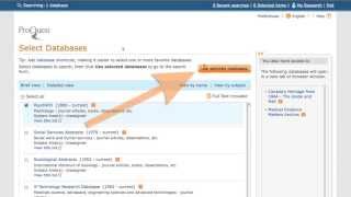 Search Multiple Databases Simultaneously In ProQuest [upl. by Elyac]