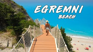 Egremni Beach Lefkada Greece 🇬🇷 The Absolute BEST Beach You Need To See [upl. by Nigam]