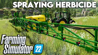 Spraying Herbicide in our Field  Farming Simulator 22 Part 5 [upl. by Ernie]