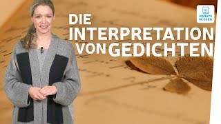 Wie schreibe ich eine Gedichtanalyse I musstewissen Deutsch [upl. by Corney]