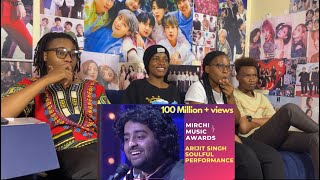 Africans react to Arijit Singh with his soulful performance  6th Royal Stag Mirchi Music Awards [upl. by Etsirhc]