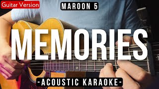 Memories Karaoke Acoustic  Maroon 5 Female Key  HQ Audio [upl. by Maillil]