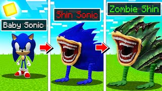 Becoming ZOMBIE SHIN SONIC in Minecraft [upl. by Holofernes640]