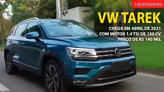 Volkswagen Tarek chegará ao Brasil em abril de 2021 para ficar acima do TCross [upl. by Aifos]