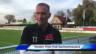 Fußball Brandenburgliga Trainer Torsten Thiel TuS Sachsenhausen vor Spiel bei Germania Schöneiche [upl. by Macur]