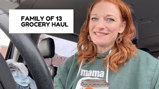 FAMILY OF 13 GROCERY HAUL [upl. by Akimrehs]