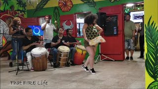 Puerto Rico Bomba Puertorriqueña Dancing in Piñones Loiza 2020 pt 2  El Iman Bar and Grill [upl. by Mehalick]