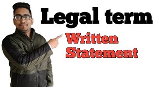 what is written statement essentials of written statement writtenstatementlegalterm [upl. by Cilegna]