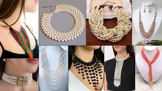 10 Handmade Necklace Ideas DIY beautiful Pearl Jewelry [upl. by Inafetse]