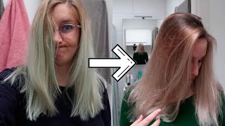 Grey hair gone green  how I fixed it [upl. by Etteve]