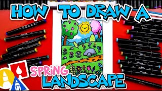 How To Draw A Spring Landscape [upl. by Brainard265]