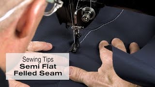 Sewing a Semi Flat Felled Seam  4 Top Tips [upl. by Tudela]