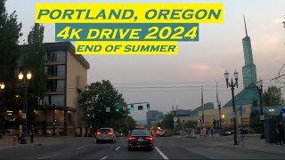 Driving around Portland Oregon in 4k  End of Summer [upl. by Tertius]