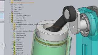 SolidWorks  Animazione a biellapistone [upl. by Nageek]