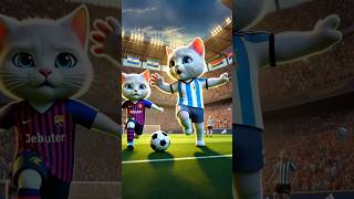 Kitten is a talented footballer but he got badly injured 🙀catlovers kittten cat aicat cutecat [upl. by Nraa]