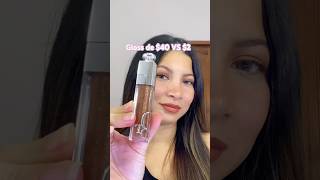 Gloss de 40 vs Gloss de 2 🫦 La respuesta ¿Adivinaste maquillaje lipgloss compras [upl. by Akinahs]