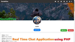 PHP Project  Real Time Chat Social Web Application  using HTML CSS JavaScript PHP [upl. by Burck955]