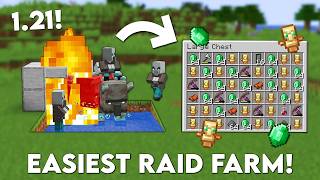 Minecraft EASY RAID FARM 121 Tutorial Simple  Easy Minecraft Farm ❤ [upl. by Anerahs]