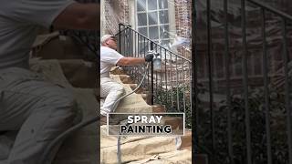 How to Paint Metal Railings the Easy Way 👍 shorts [upl. by Eilrac]