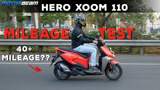 Hero Xoom 110  Mileage Test कितना देता है  MotorBeam हिंदी [upl. by Akem466]