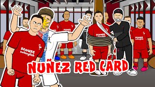 DODGY STRIKER Nunez sent off vs Crystal Palace Liverpool vs Palace 11 [upl. by Annaik]