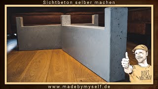 Sichtbeton selber herstellen Beton für Betonplatte perfekt anmischen [upl. by Maroj]