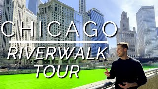 Chicago Riverwalk  Walking Tour [upl. by Fotzsyzrk549]