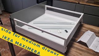 IKEA METOD MAXIMERA instructions  Glass Addon side for medium drawer Installation video guide [upl. by Magree]