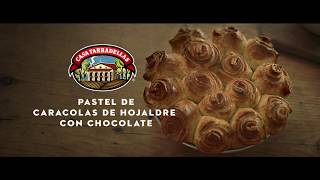 Receta Pastel de caracolas de hojaldre con chocolate [upl. by Xed65]