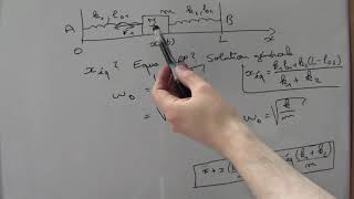 Oscillateur harmonique  masse avec 2 ressorts  partie 22 [upl. by Strep]