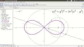 Lemniscata de Bernoulli en Geogebra [upl. by Borchert315]