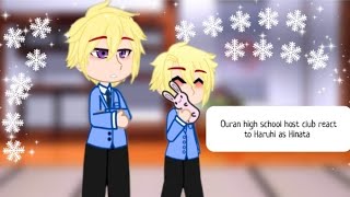 Ouran high school host club react to haruhi as Hinata [upl. by Leisam27]