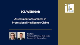 Assessment of Damages in Professional Negligence Claims [upl. by Orland996]