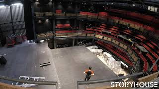 Proscenium to Thrust Stage Tranformation Timelapse  Storyhouse Chester [upl. by Percy]