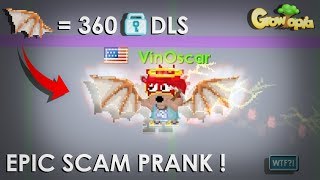 I SCAM PRANK DAVINCI WING OMG  GROWTOPIA [upl. by Dearborn]