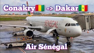 AIR SÉNÉGAL CONAKRY TO DAKAR  AIRBUS A321 [upl. by Rodmun]