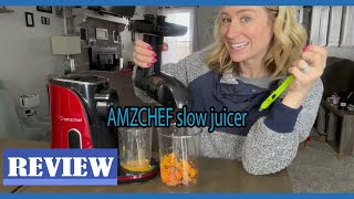 AMZCHEF slow juicer Doublemode press juicer  Setup And Review [upl. by Nnazil620]