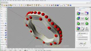 Rhinojewel 50  Interactive Array along Curve on Surface  Block [upl. by Arised]