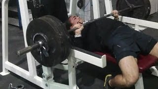 NEW PR Omar Isuf 325lb Pause Bench Press  180lbs [upl. by Lymann703]