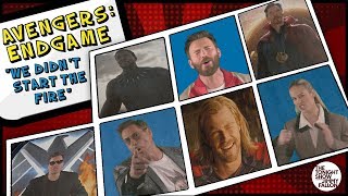 Avengers Endgame Cast Sings quotWe Didnt Start the Firequot [upl. by Sitto]