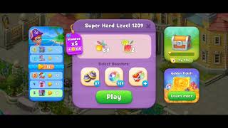 Gardenscapes Level 1209 Walkthrough quotNo Boosters Usedquot [upl. by Naesar653]