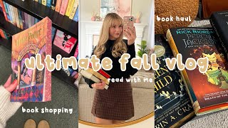 cozy bookstore vlog book haul  new 5 star read ⭐️ vlogtober episode 1 [upl. by Ahsea616]