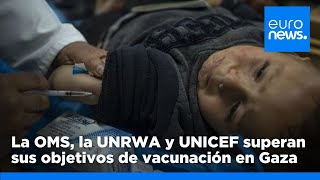 La OMS la UNRWA y UNICEF superan en 48 horas sus objetivos de vacunación en Gaza [upl. by Arnon]