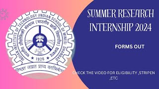 IIT DHANBAD SUMMER RESEARCH INTERNSHIP PROGRAM 2024 researchexperience scholarshipopportunities [upl. by Hampton378]