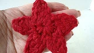 HOW TO CROCHET A STAR APPLIQUE easiest method [upl. by Naniac]