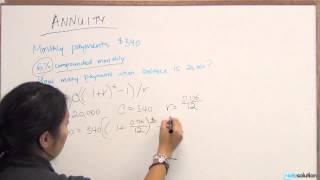 Finance How to calculate Number of Payments with Annuity Medium lvl question [upl. by Dorren466]