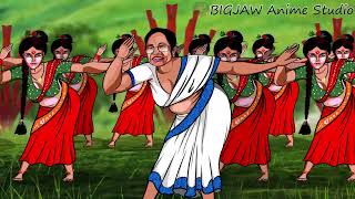 Pushpa Sami Sami Mamata Didi X Modi ji  Animated Sami Sami song  BIGJAW Anime Studio [upl. by Magnuson179]