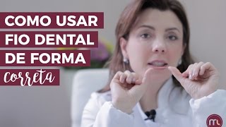 Como usar o fio dental de forma correta Descubra com a Dra Marina Lara [upl. by Einnaffit]