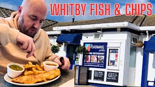 I went to THE FISHERMANS WIFE in WHITBY for FISH amp CHIPS with a SEA VIEW  Cooked in BEEF DRIPPING [upl. by Emiatej]